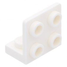 LEGO fordító elem 1 x 2 - 2 x 2, fehér (99207)